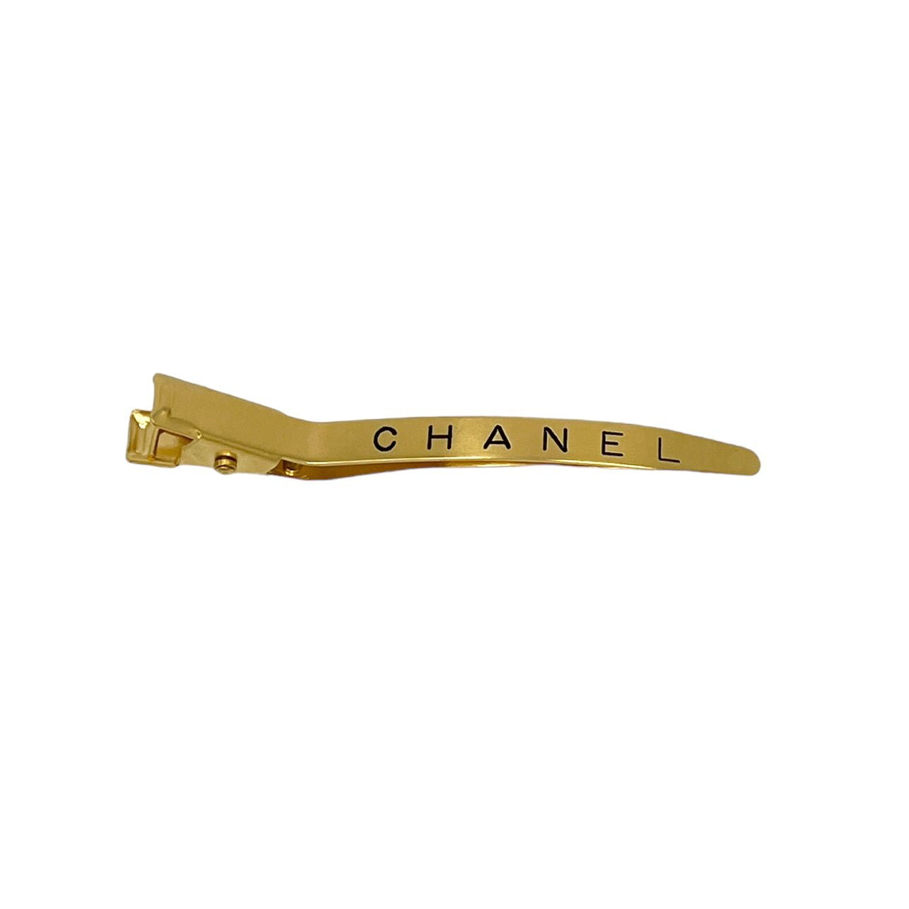 Chanel Gold Logo Hair Clip