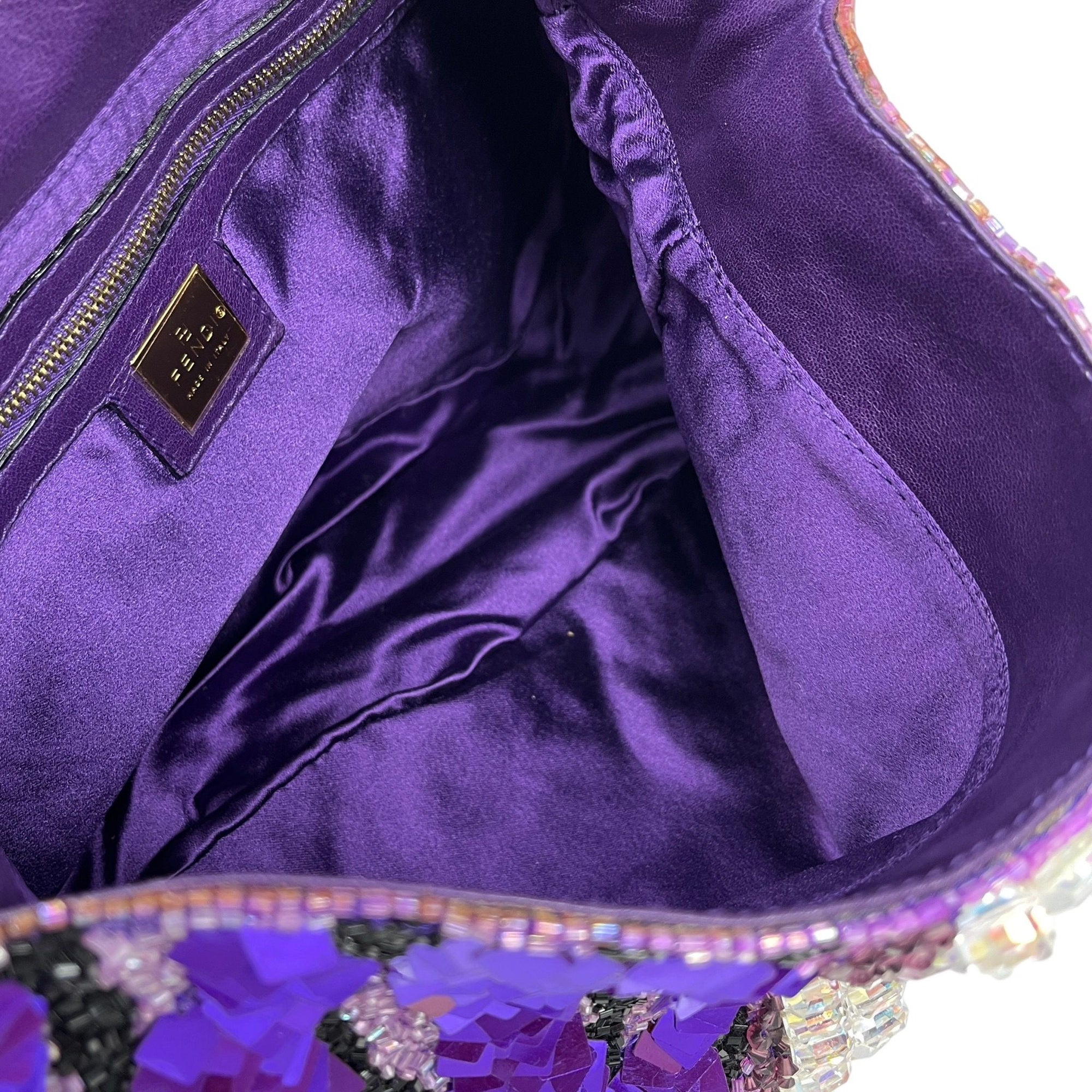 Fendi Purple Sequin Mama Baguette