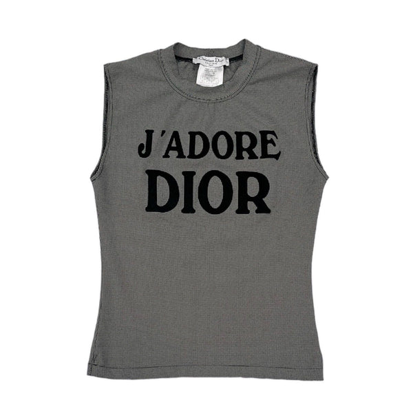 Dior 'J'Adore' Houndstooth Logo Tank