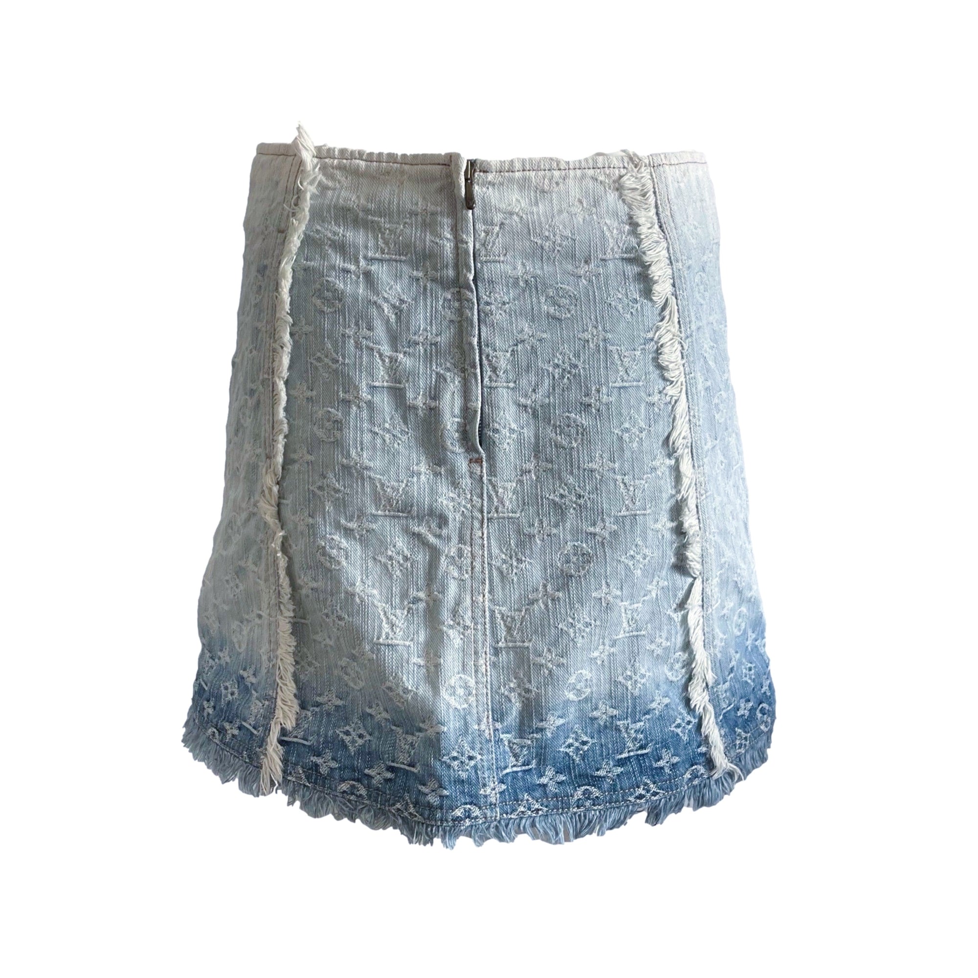 Louis Vuitton Denim Ombré Skirt