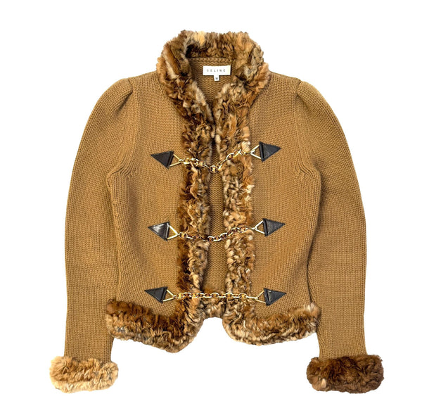 Celine Brown Fur Lined Jacket