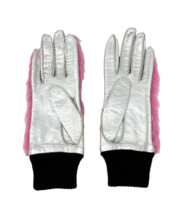 Chanel Pink Fur Gloves
