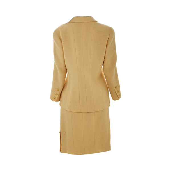 Chanel Yellow Tweed Skirt Set