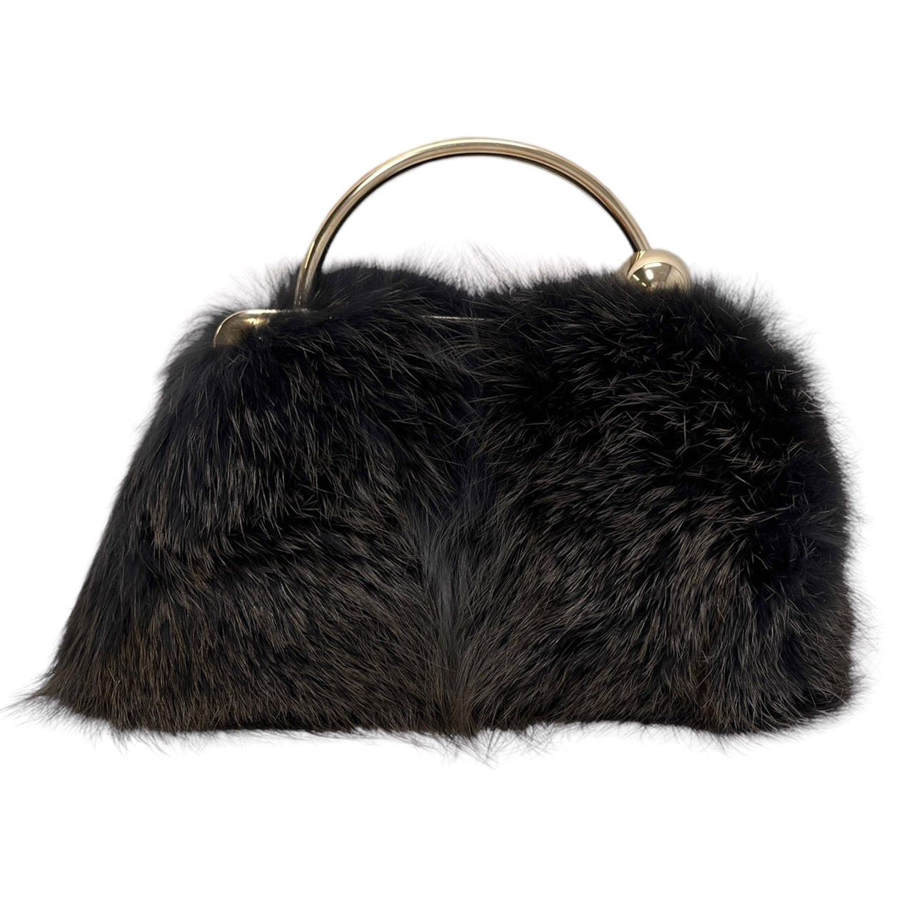 Gucci x Tom Ford Black Fur Mini Top Handle Bag – Treasures of NYC
