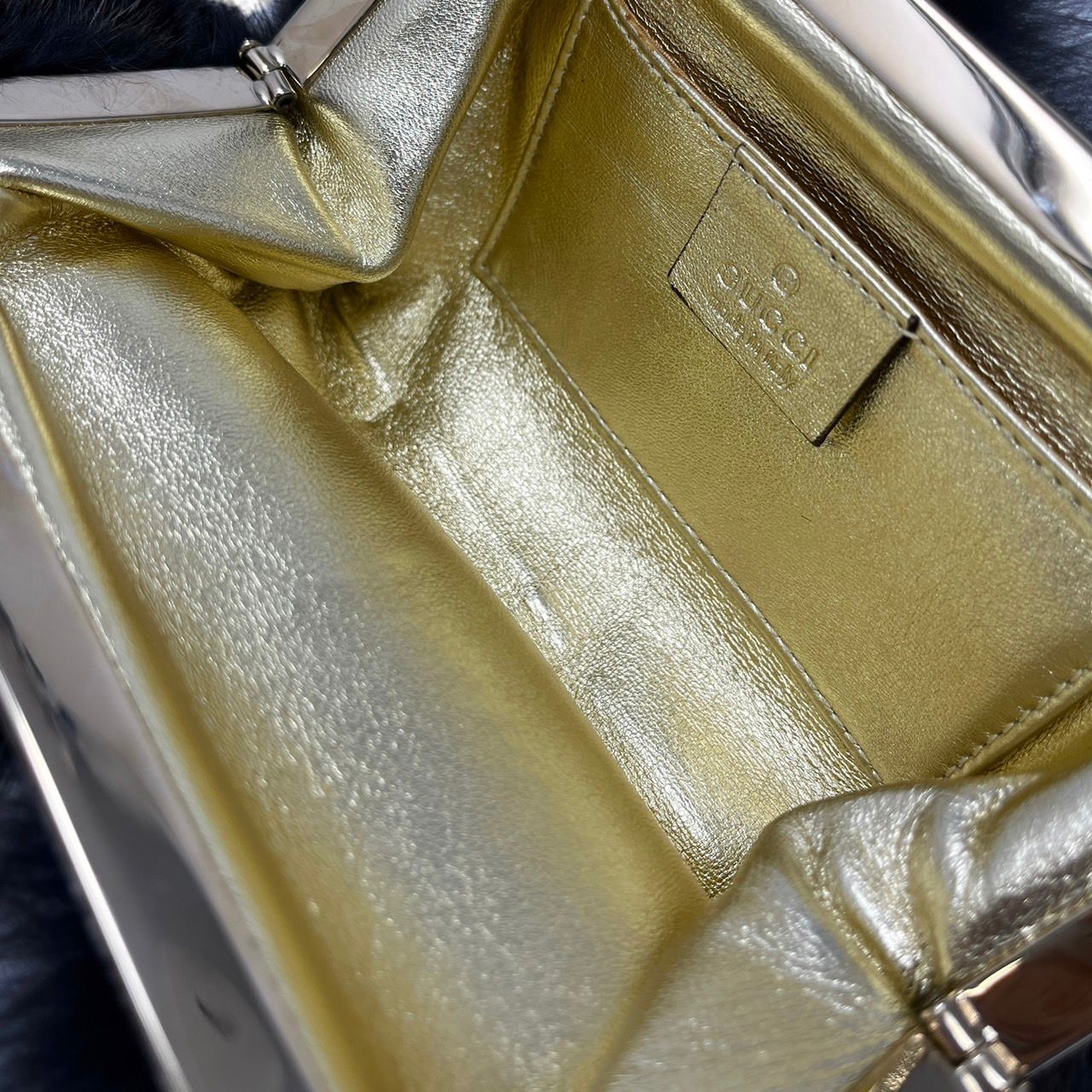 Gucci x Tom Ford Black Fur Mini Top Handle Bag