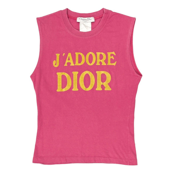 ピンクタンクトップ J'ADORE DIOR Dior 'J'Adore' Pink Logo Tank – Treasures of NYC