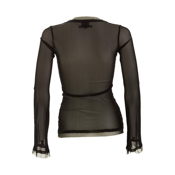 Jean Paul Gaultier Black Mesh Longsleeve Top