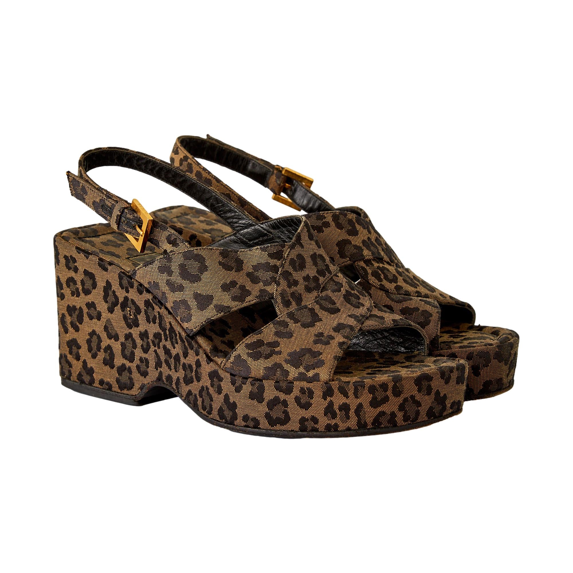 Fendi Cheetah Print Platform Heels