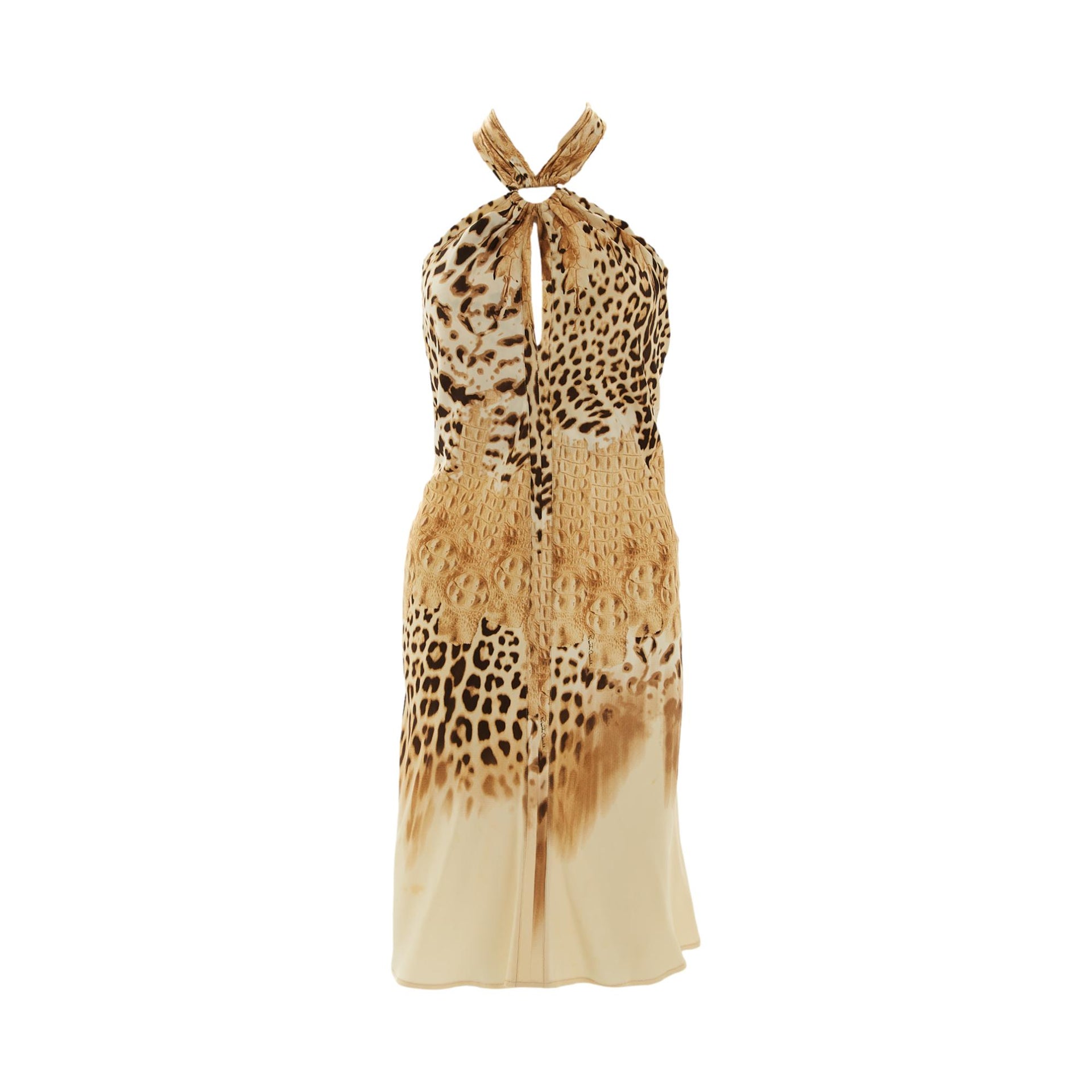 Roberto Cavalli Silk Cheetah Halter Dress Roberto Cavalli Silk Cheetah Halter Dress