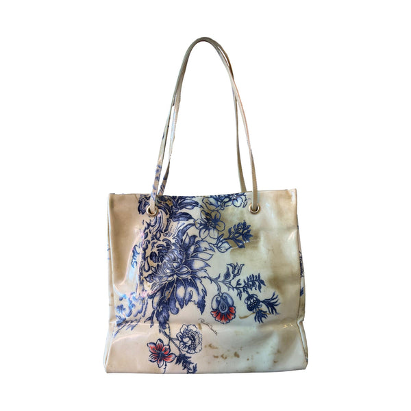 Roberto Cavalli Tattoo Print Shoulder Tote
