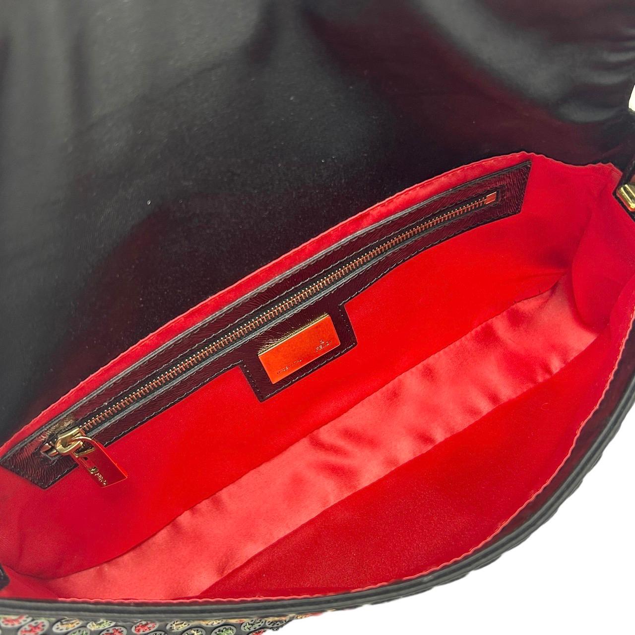 Fendi Classic Black Sequin Baguette Handbag at 1stDibs