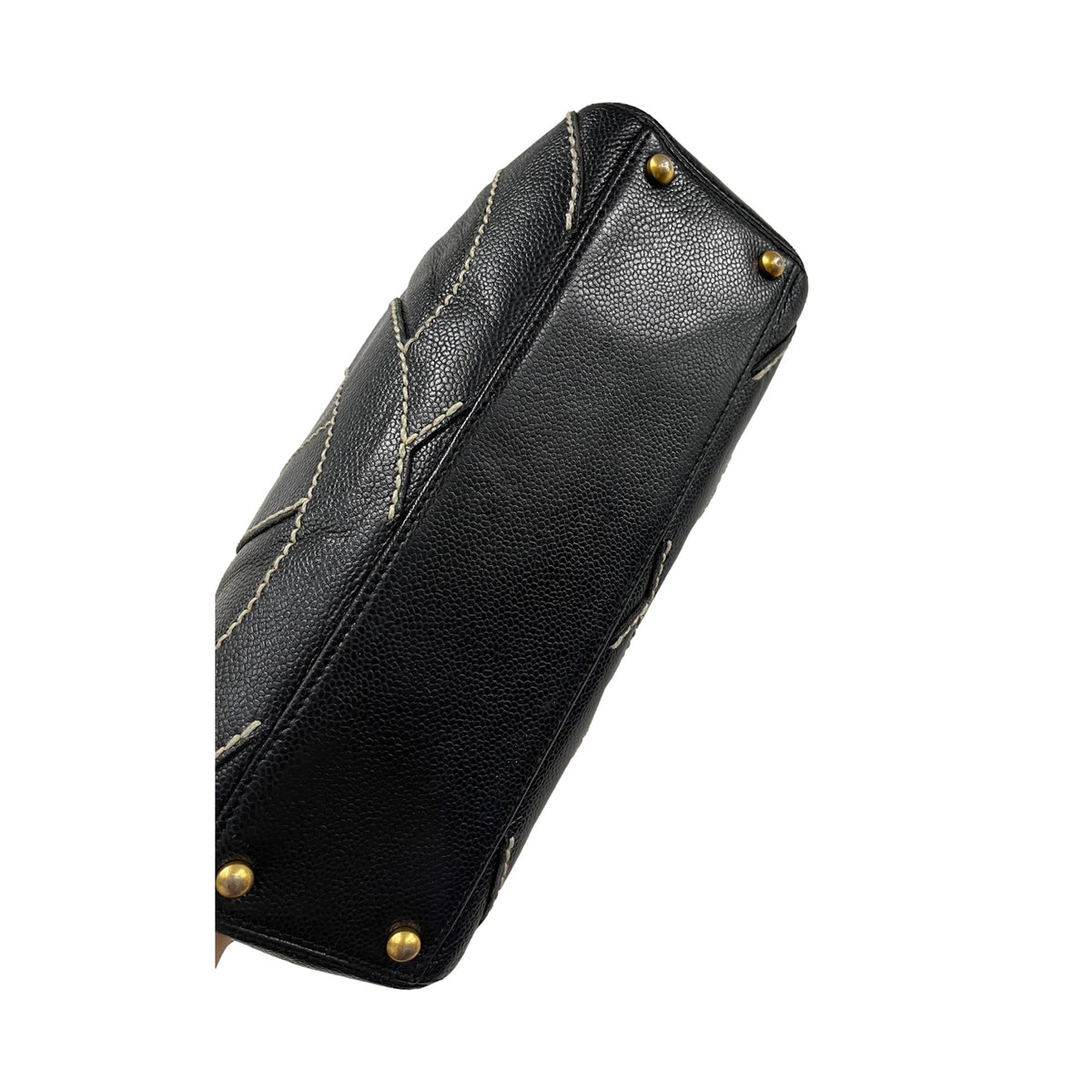 Chanel Black Caviar Stitched Shoulder Bag