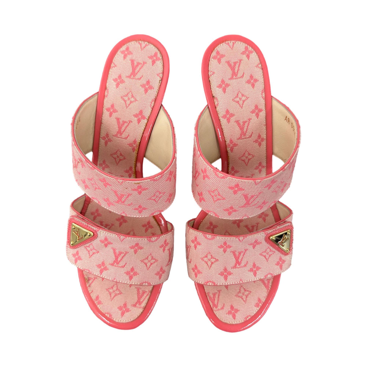 Louis Vuitton Pink Monogram Heels