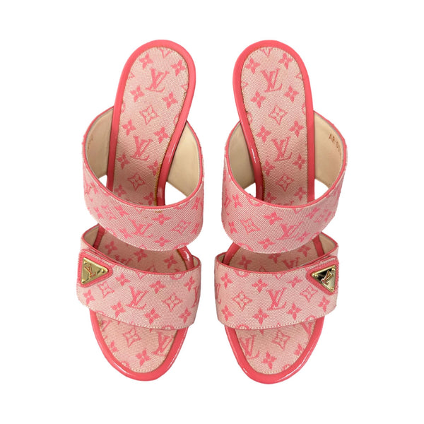 Louis Vuitton Pink Monogram Heels
