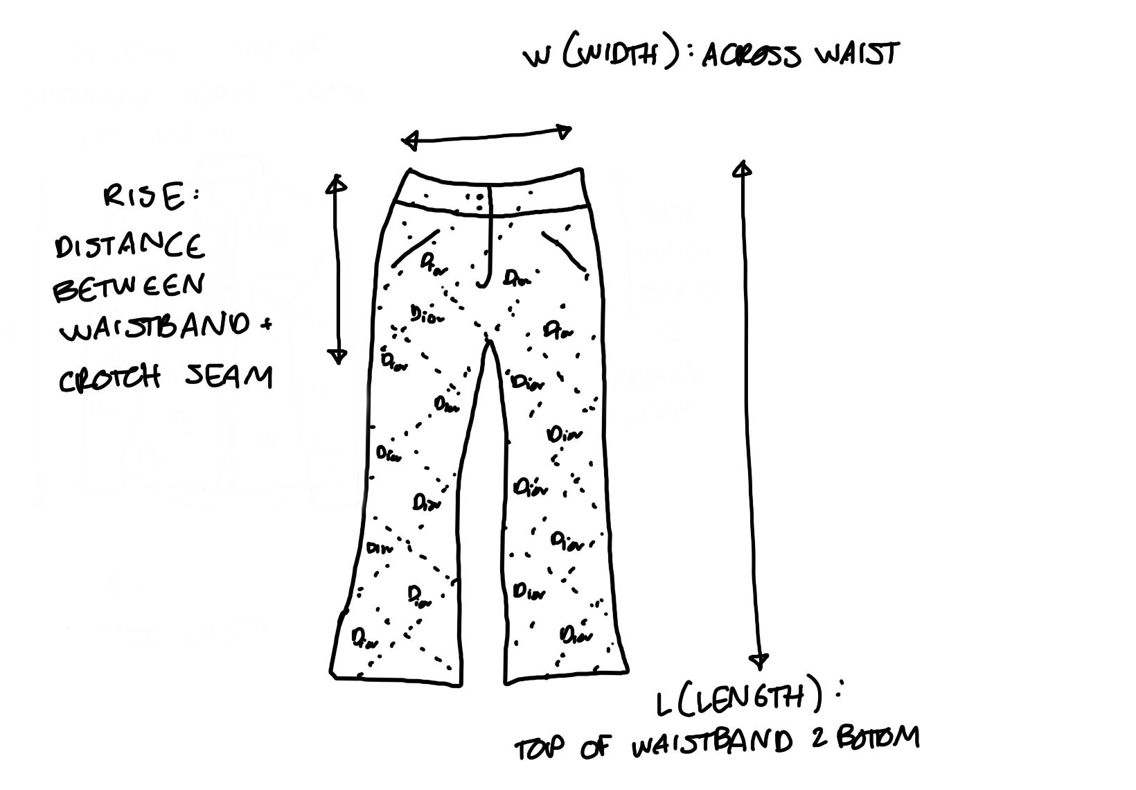 Dior Filth Print Flare Pants