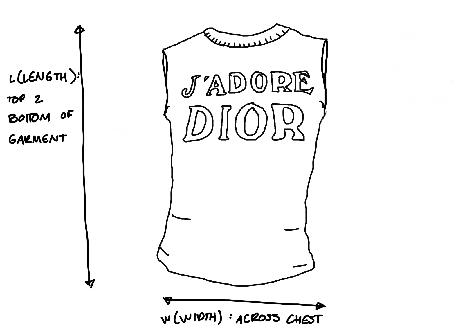 Dior 'J'Adore' Red Logo Ribbed Tank