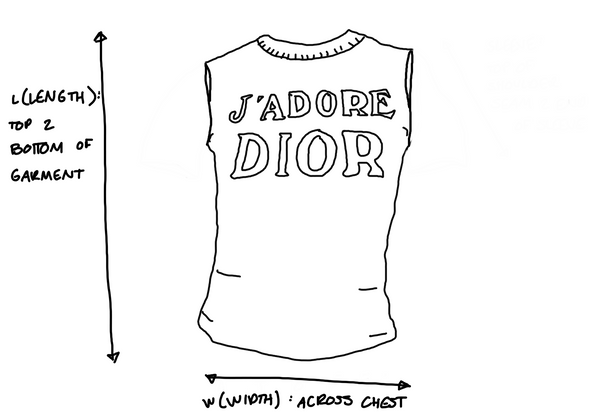 Dior 'J'Adore' Red Logo Ribbed Tank