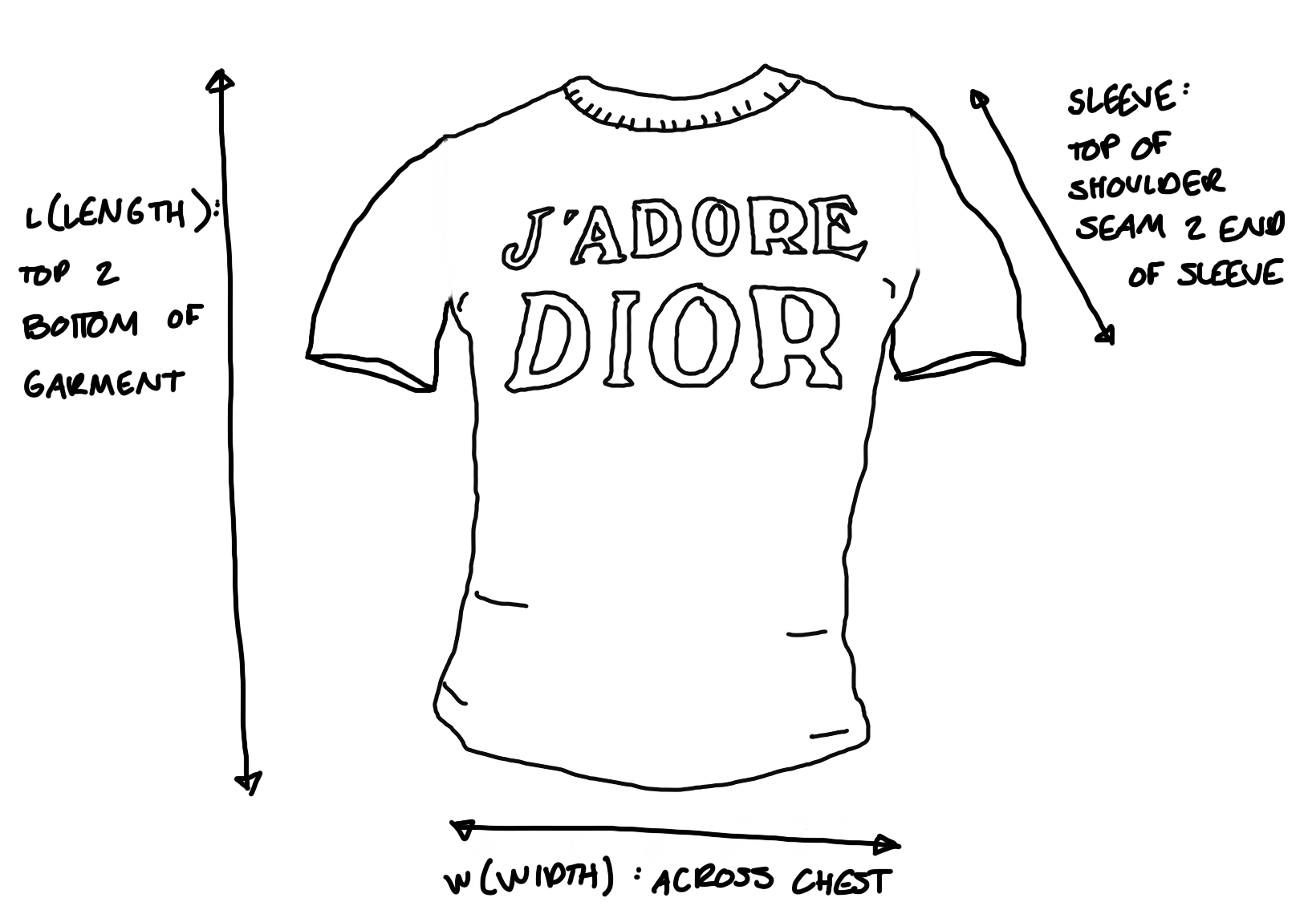 Dior White Cartoon Logo Top