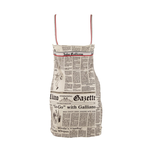 Galliano Newsprint Dress