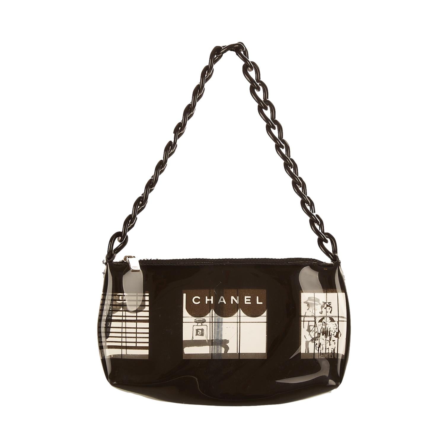 Chanel Black 'Windows' Chain Shoulder Bag