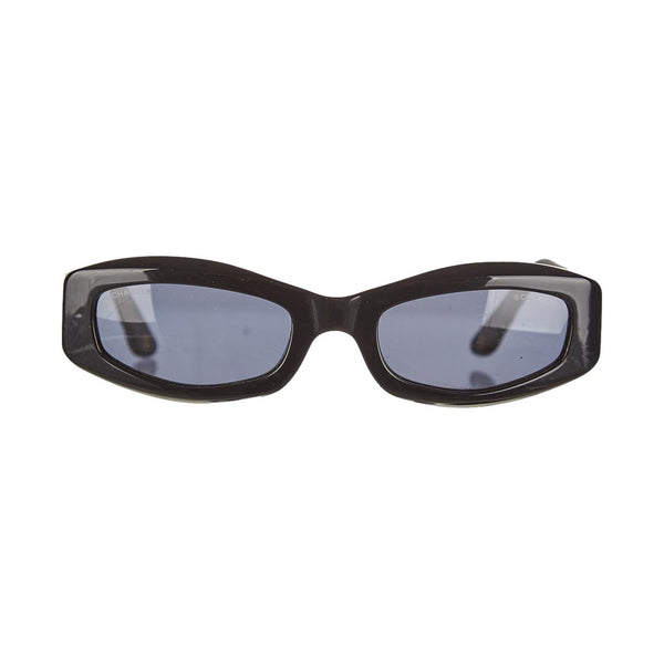 Chanel Black Quilted Logo Mini Sunglasses
