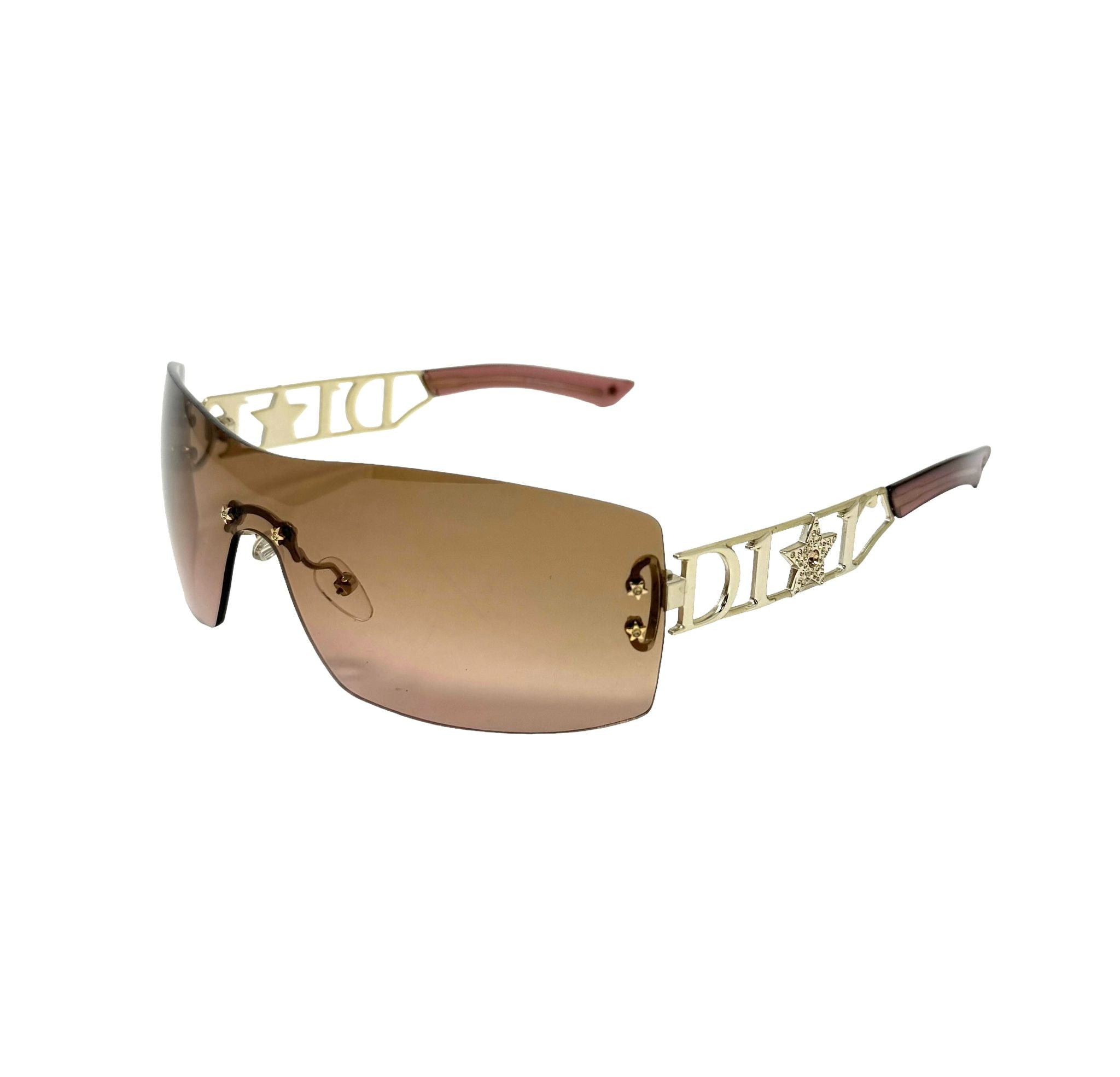 Dior Brown Star Logo 'Diorlywood' Sunglasses