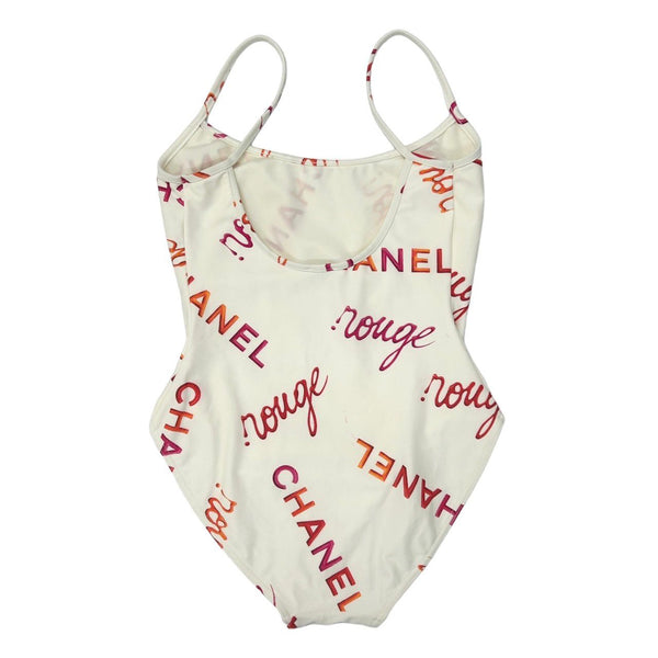 Chanel White 'Rouge' Print One Piece
