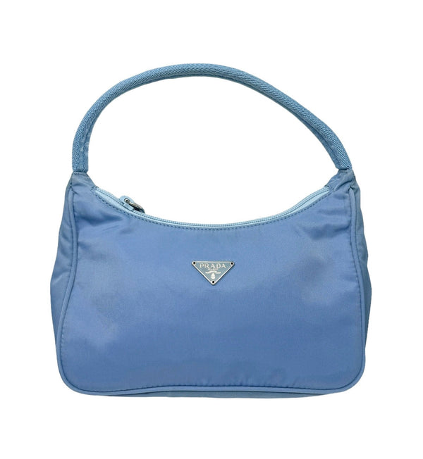 Prada Blue Nylon Mini Shoulder Bag