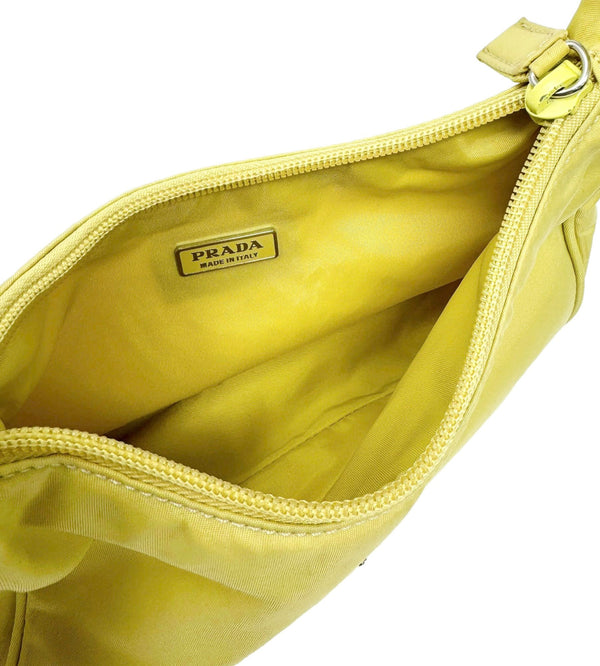 Prada Yellow Nylon Mini Shoulder Bag