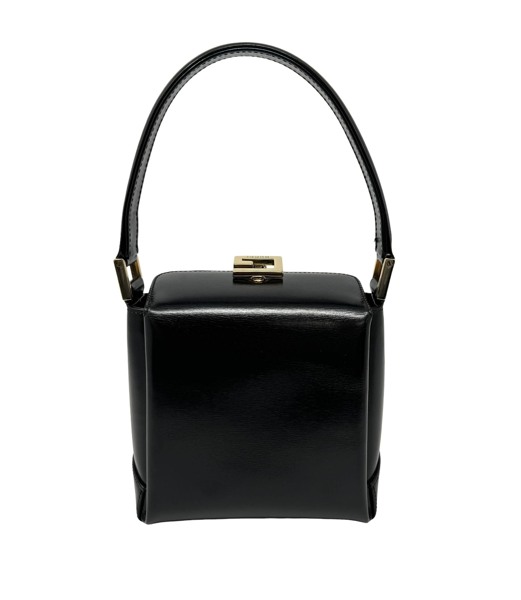 Gucci Black Structured Mini Top Handle Bag