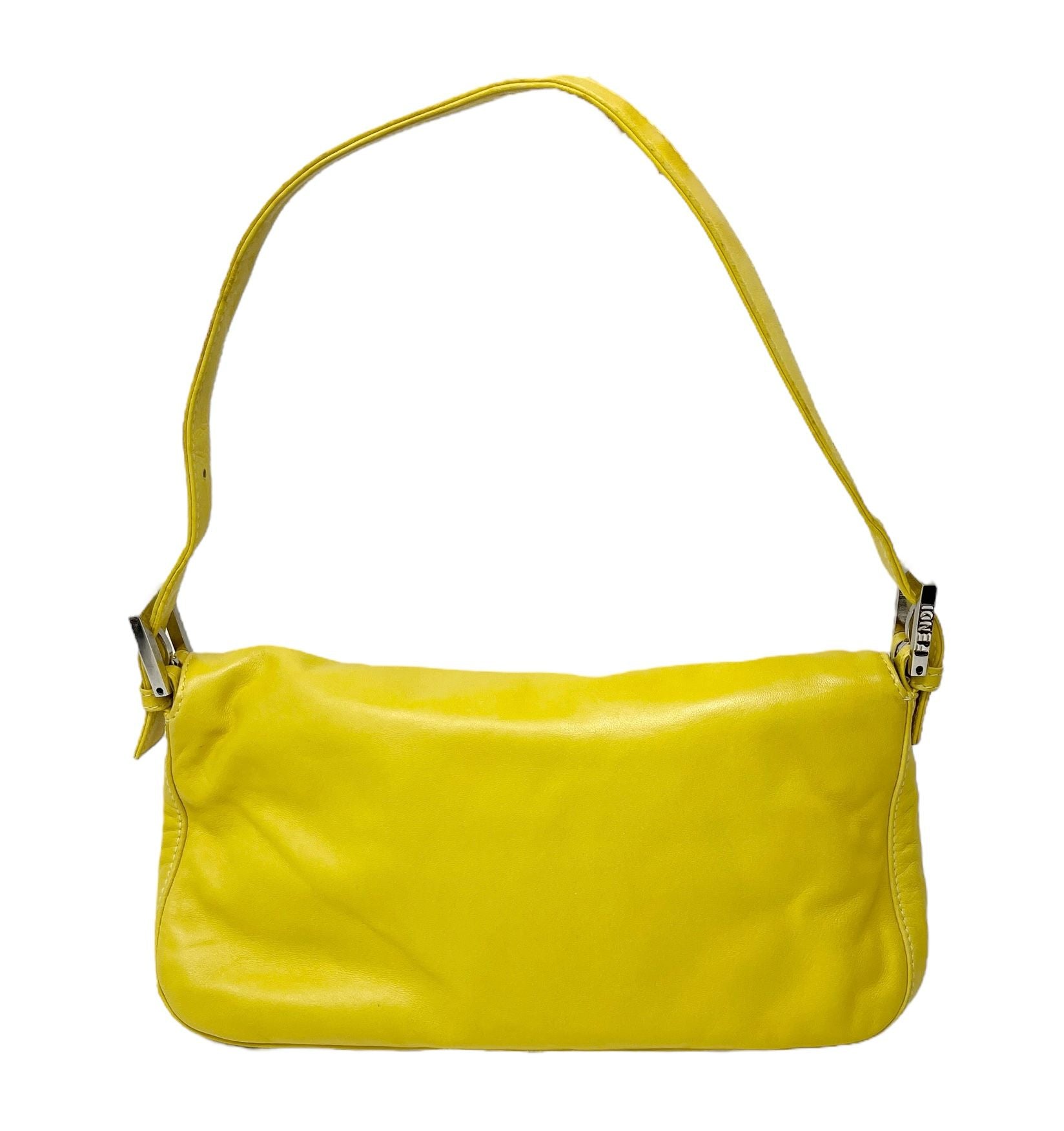 Fendi Yellow Leather Baguette