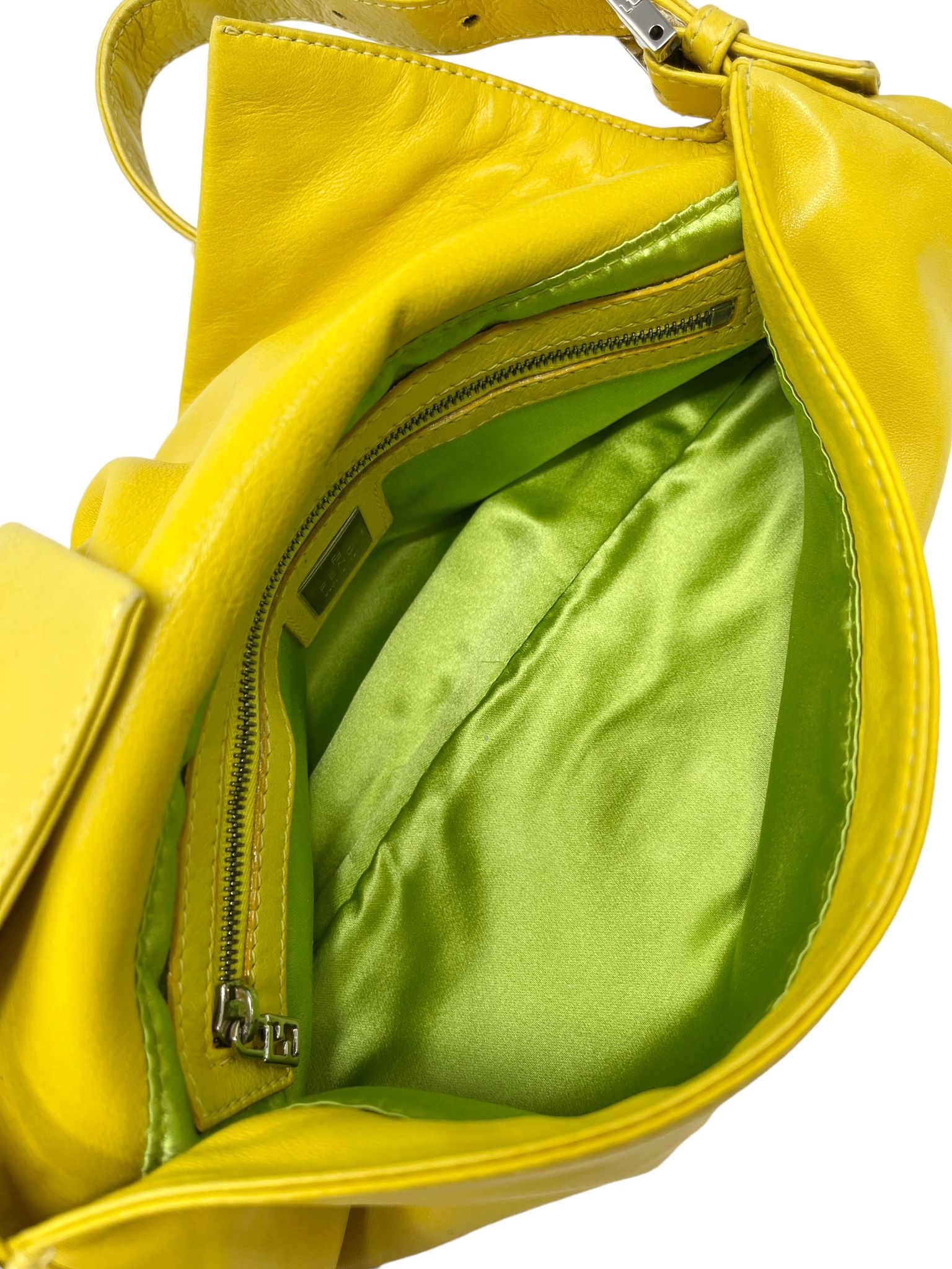 Fendi Yellow Leather Baguette