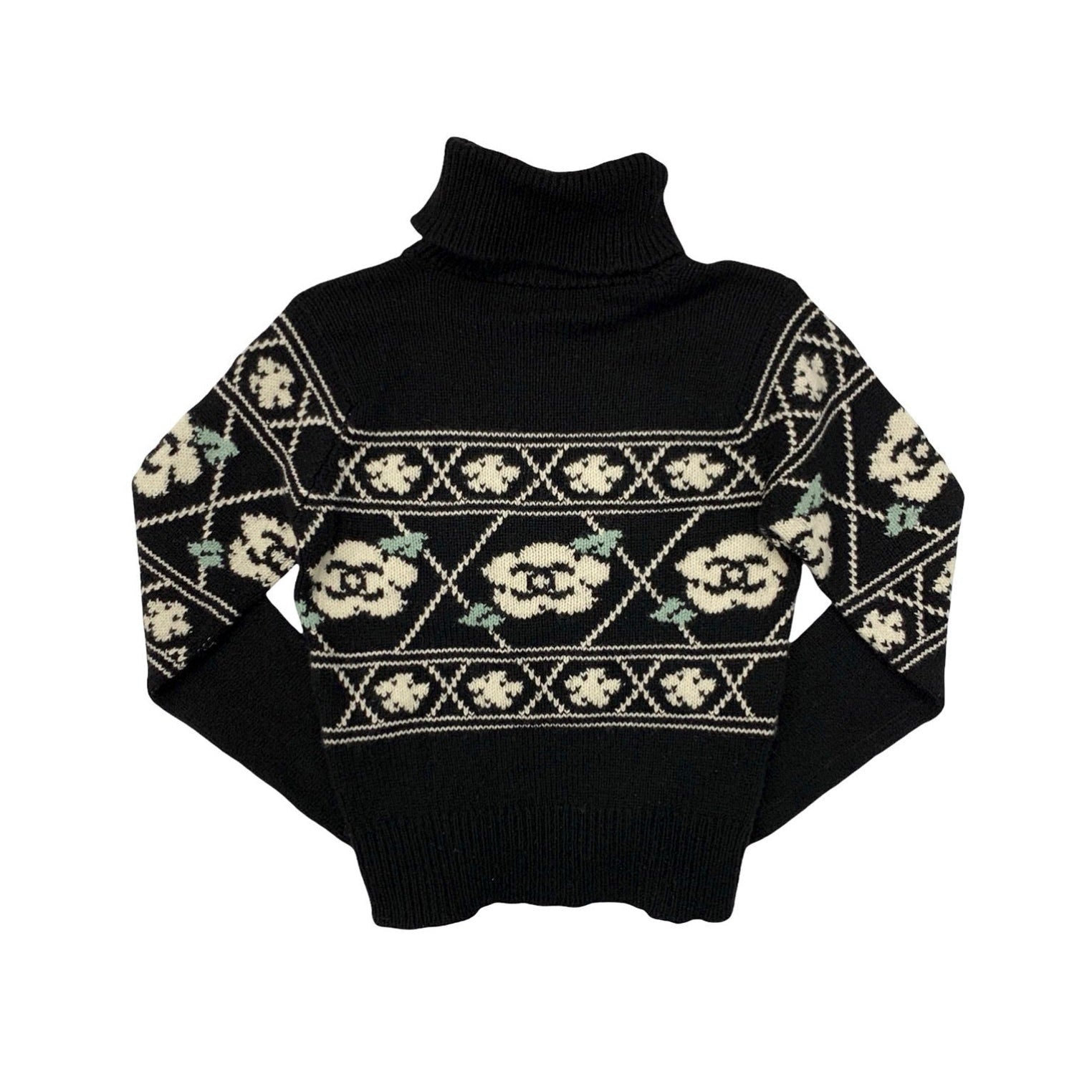 Treasures of NYC - Chanel White Bow Logo Sweater