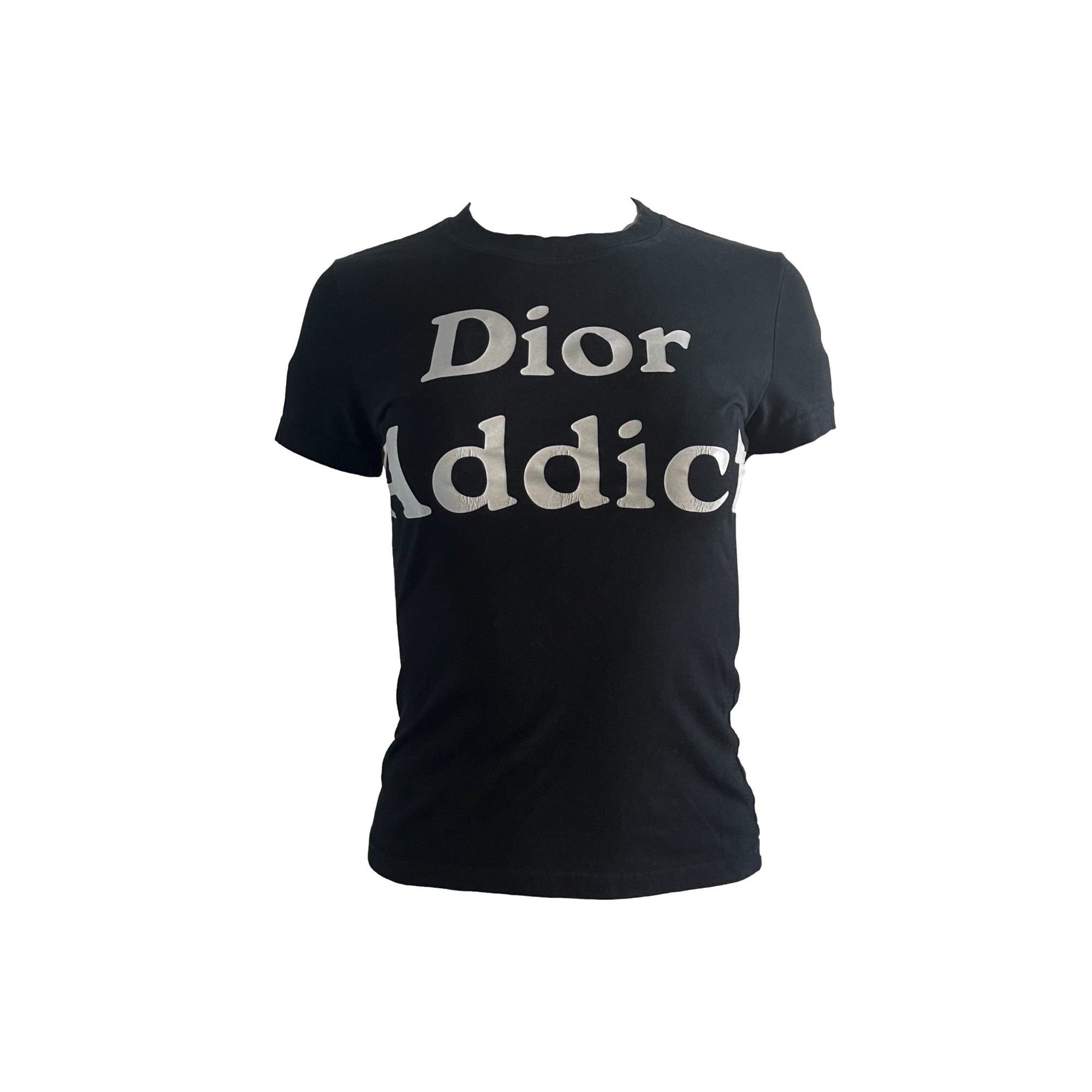 Dior Black 'Addict' Logo Top