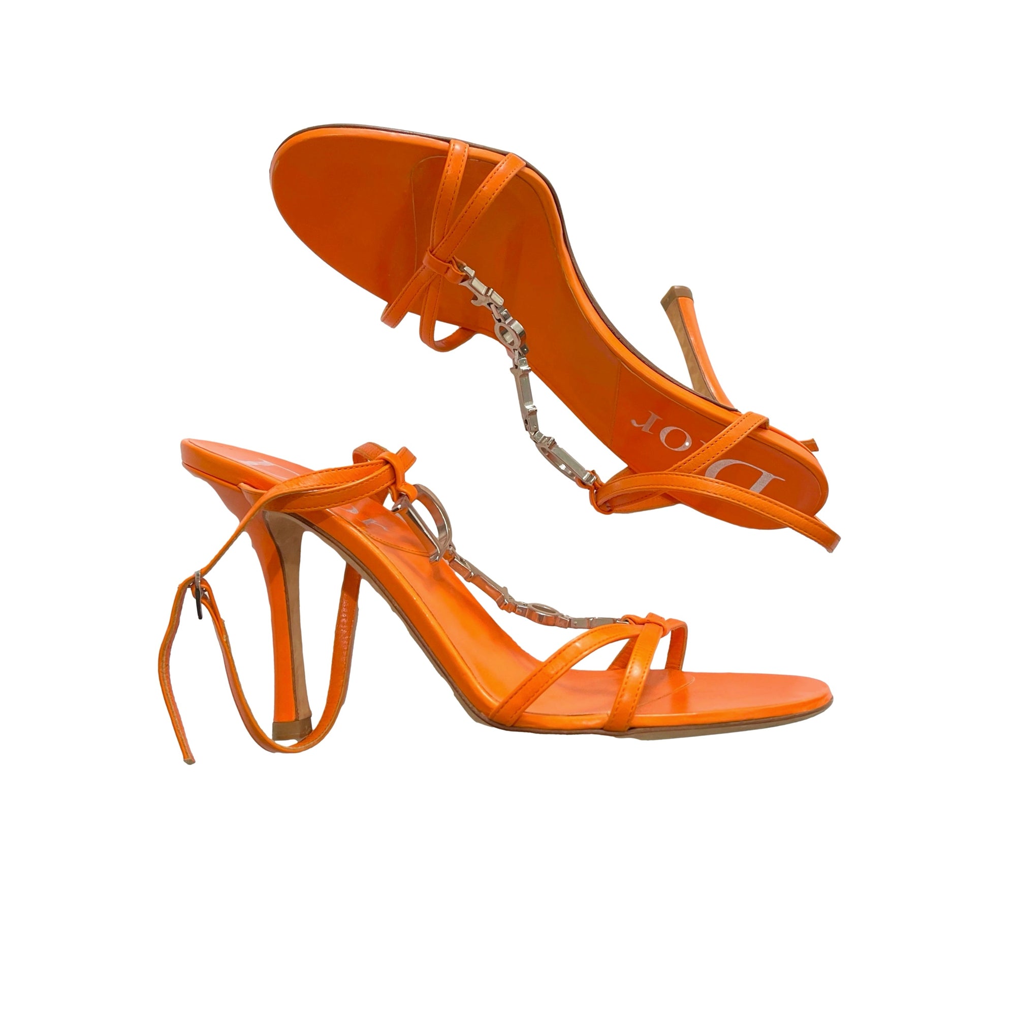 Dior Orange Logo Heels - Shoes