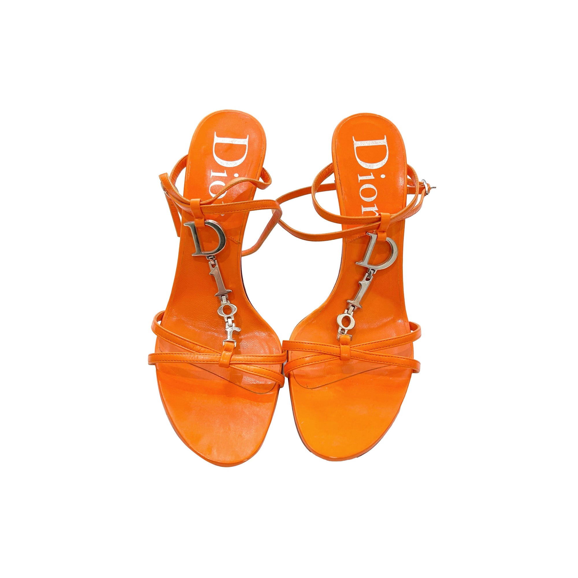 Dior Orange Logo Heels - Shoes