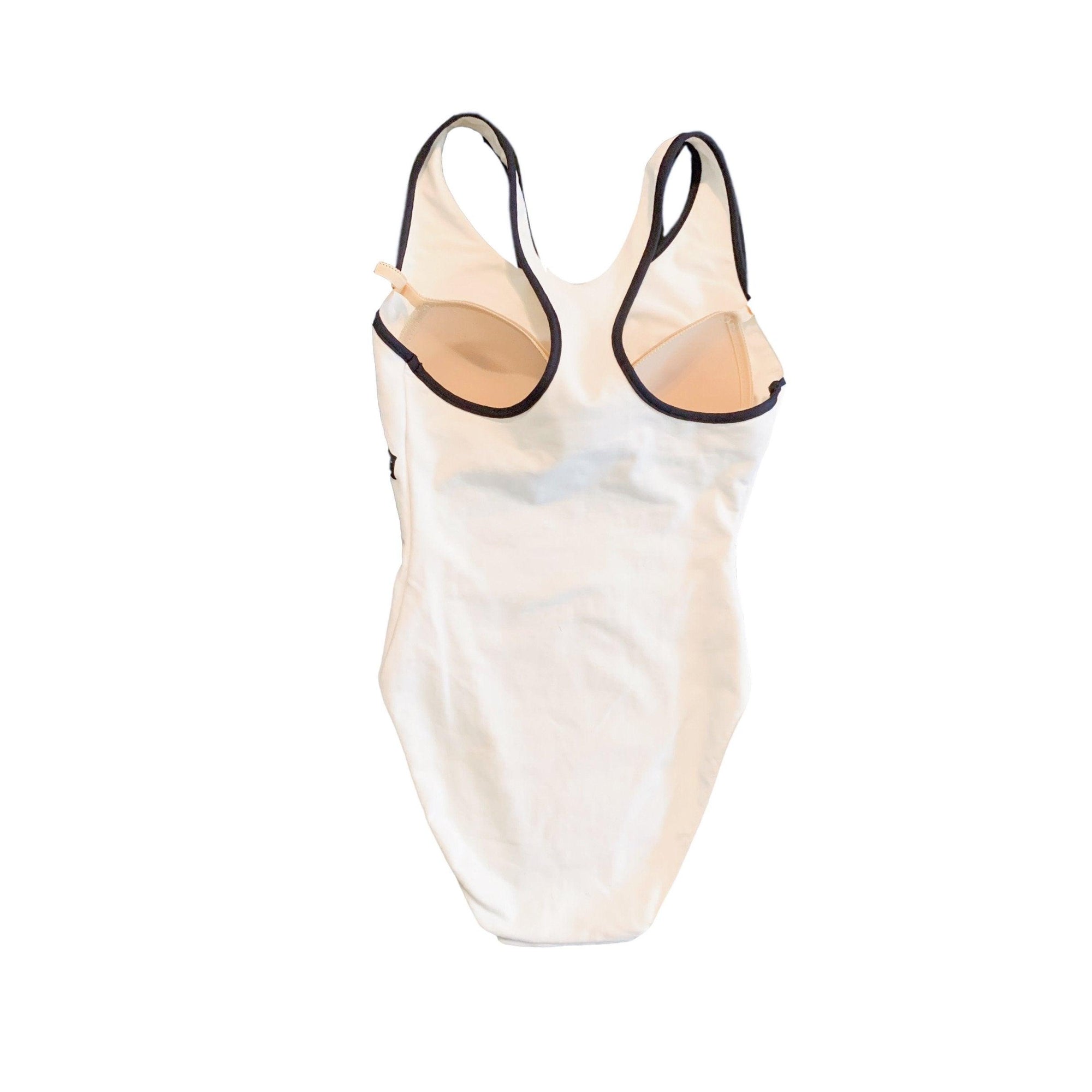 Dior White Gothic Logo One Piece - Swimwear