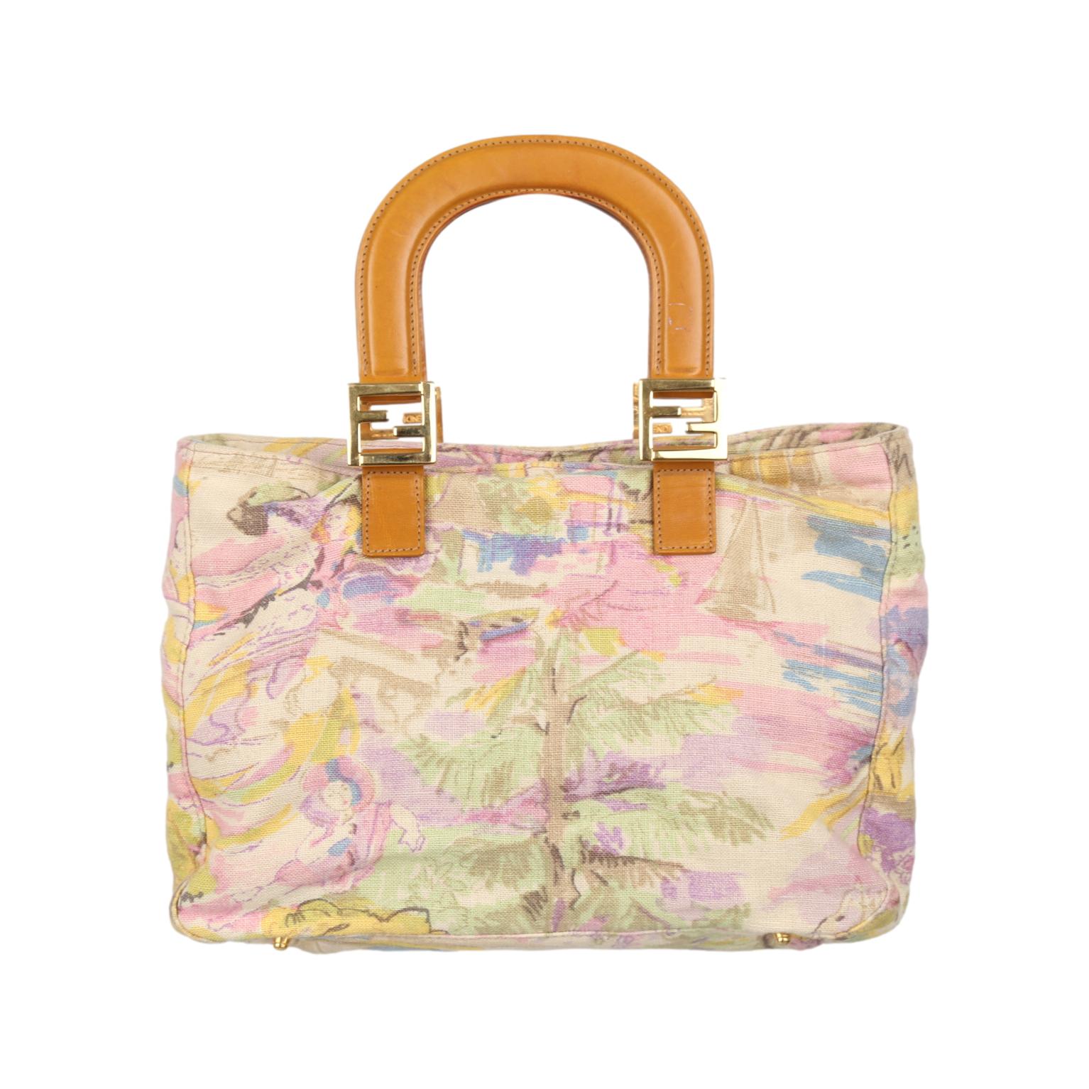 Fendi Pastel Watercolor Top Handle Bag