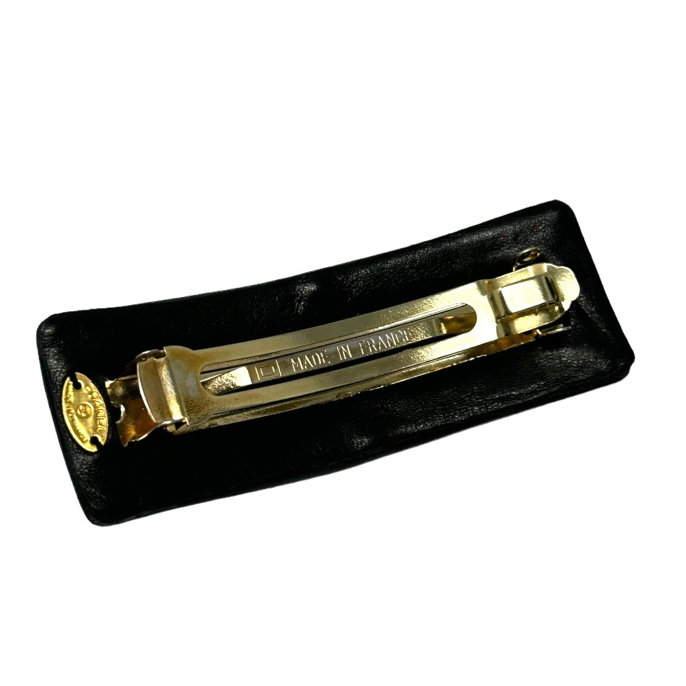 Chanel Black Turn Lock Hair Clip