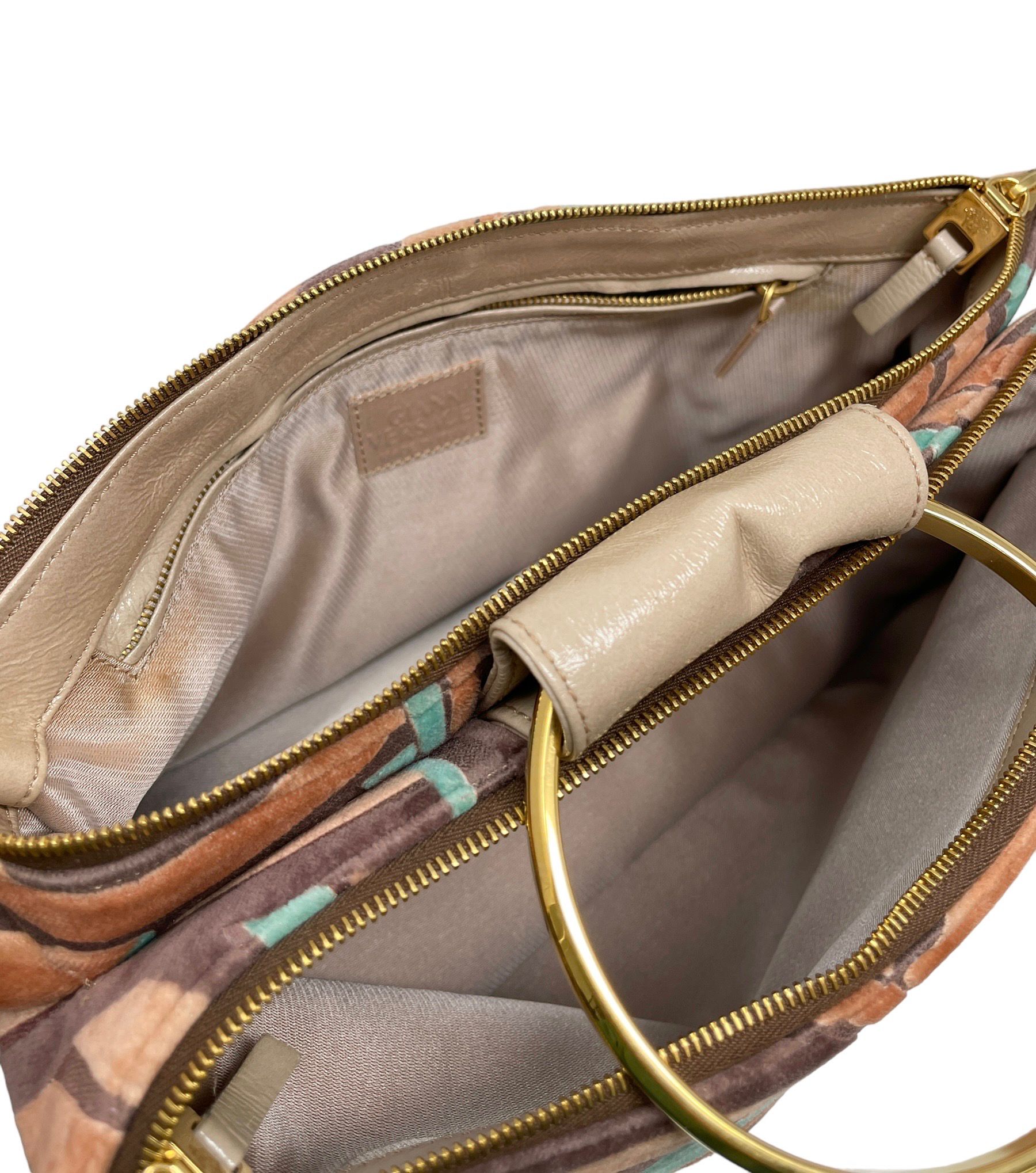 Versace Mod Velvet Ring Handle Bag
