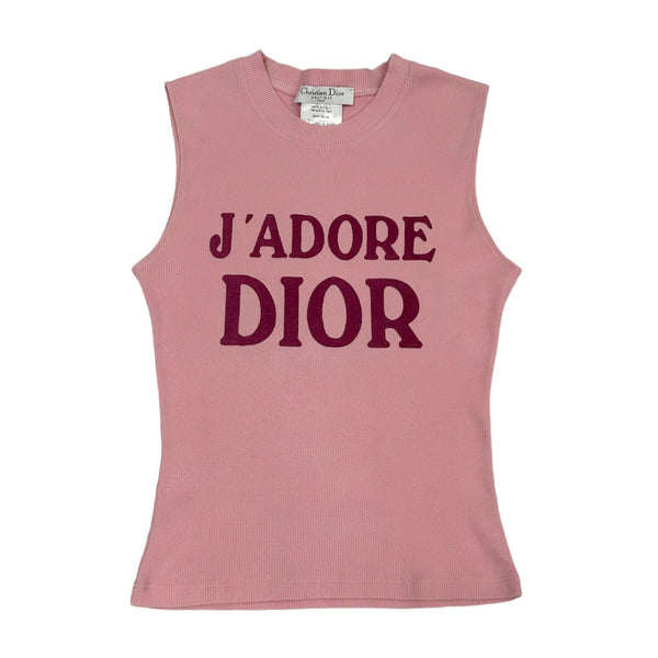 Treasures of NYC - Dior Pink Ribbed Logo Tank