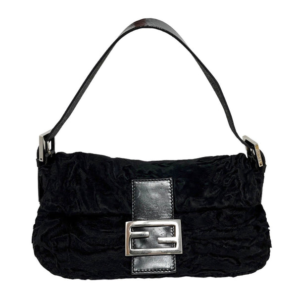 Fendi Black Persian Lamb Baguette