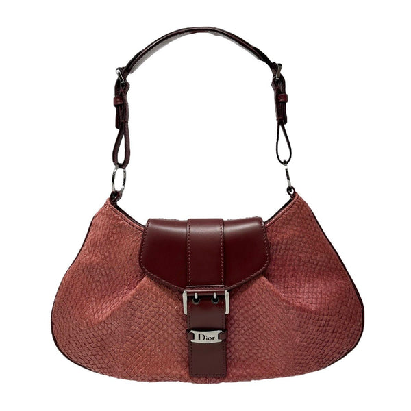 Dior Red Mini Snakeskin Shoulder Bag