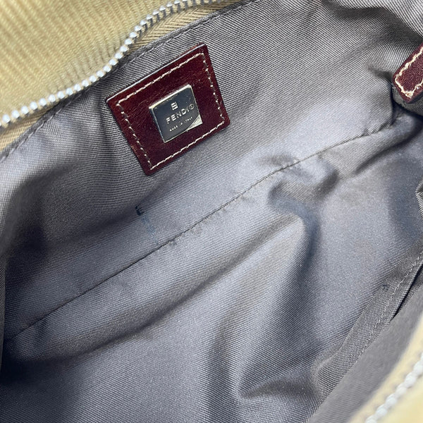 Fendi Tan Corduroy Minimum Shoulder Bag