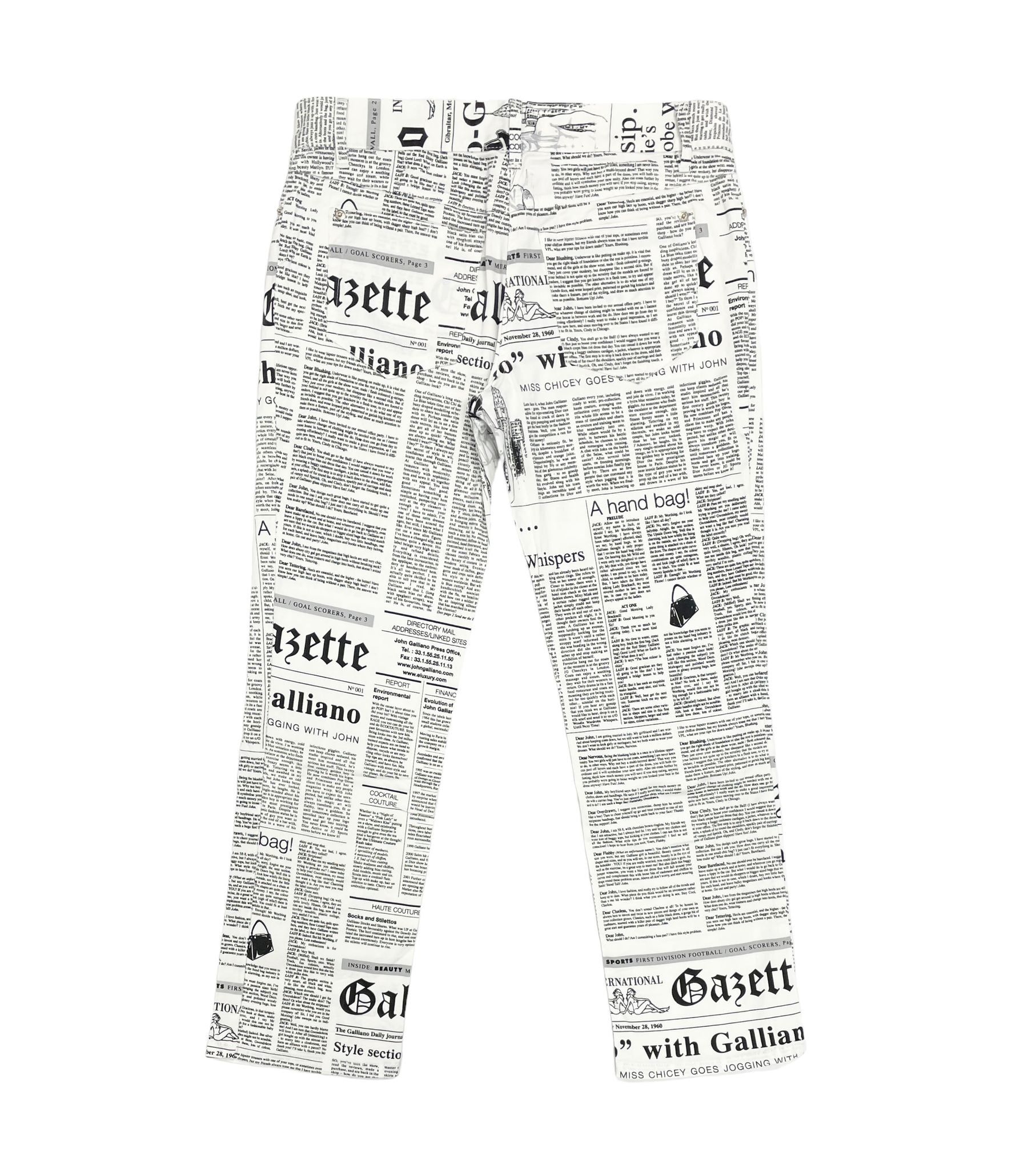 Galliano Newsprint Pants
