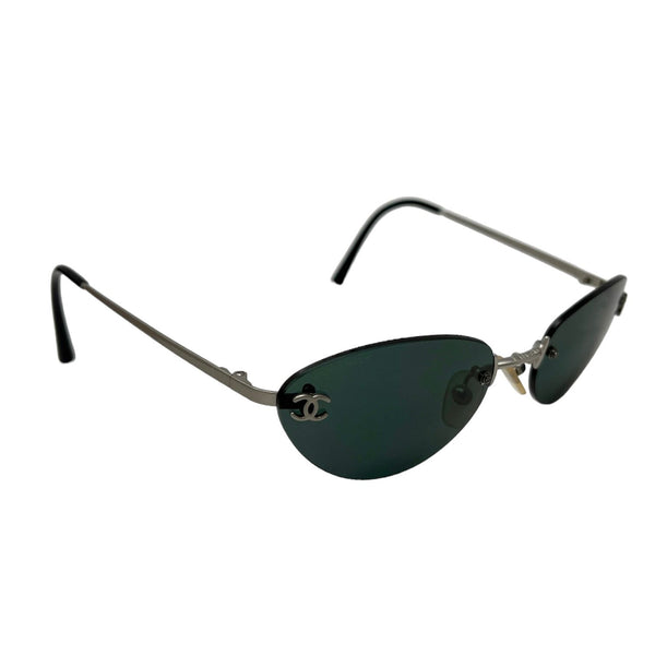Chanel Black Rimless Sunglasses