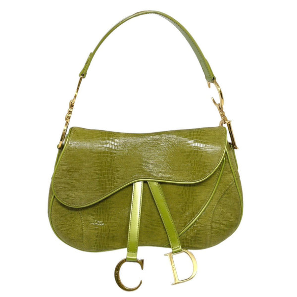 Vintage Dior Green Lizard Double Saddle Bag – Treasures of NYC