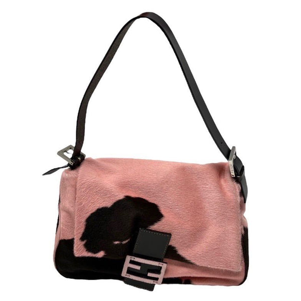 Fendi Pink Cow Print Baguette