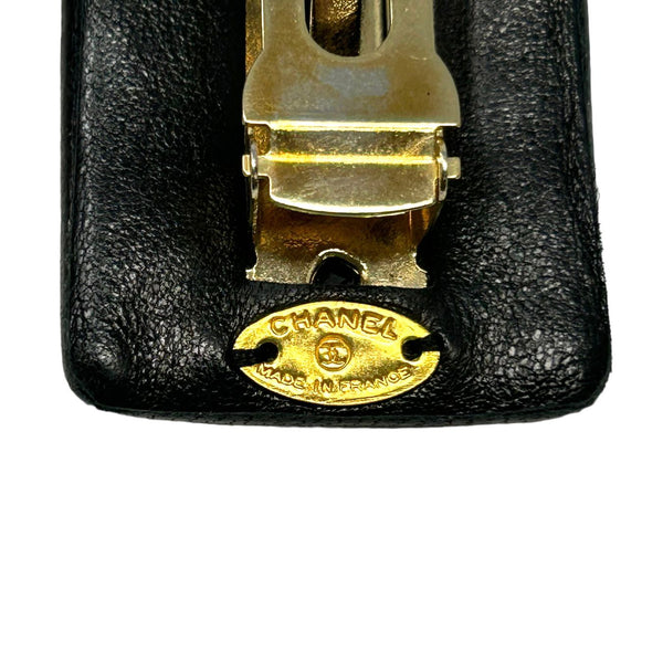 Chanel Black Turn Lock Hair Clip