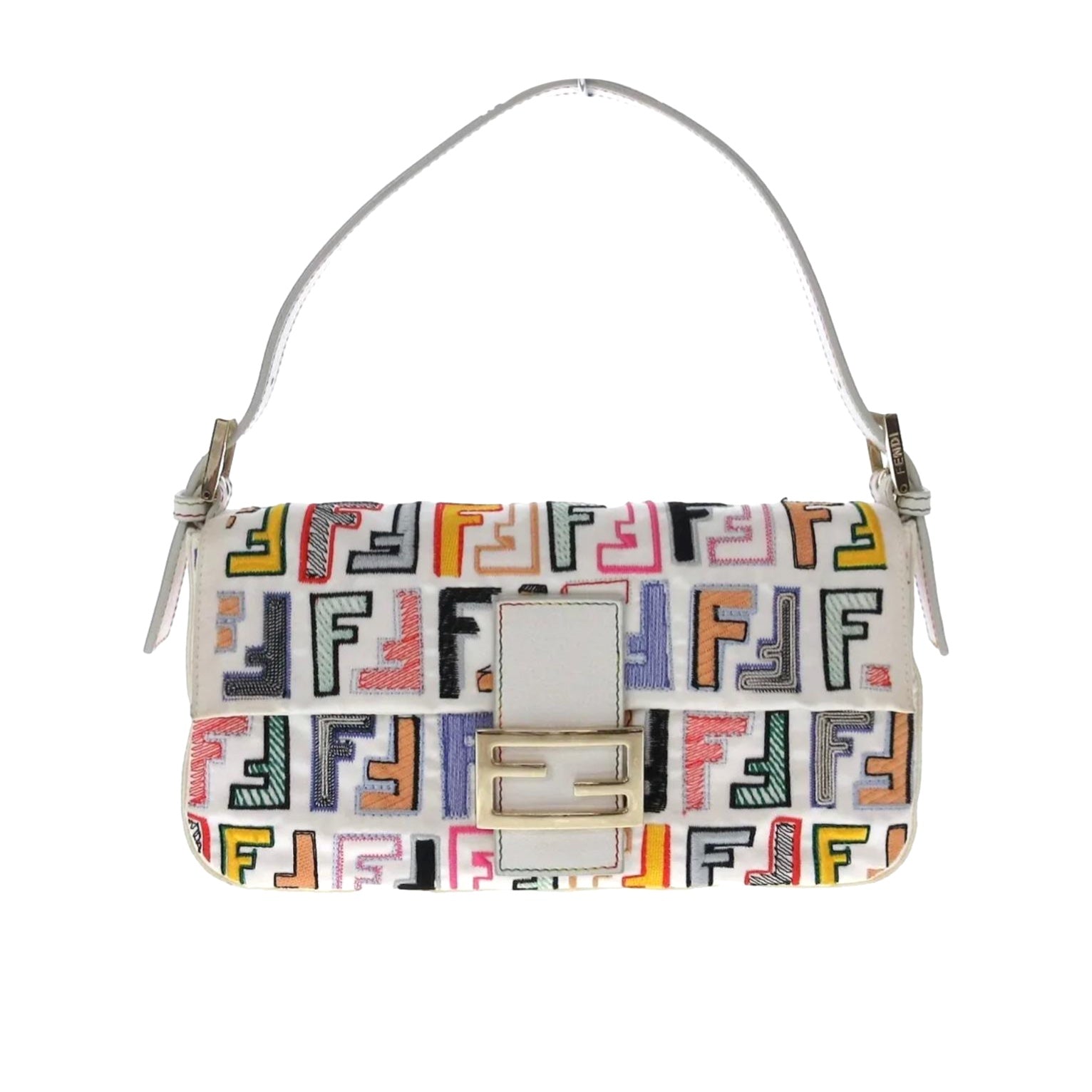 Fendi Multicolor Embroidered Baguette